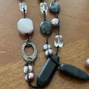 Silpada retired black onyx, sterling silver 15 inch necklace